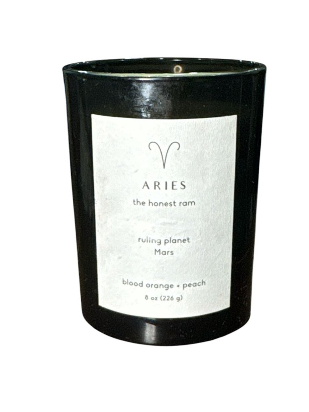 Aries Zodiac Candle Blood Orange & Peach Scented 8oz Glass Jar By Threshold